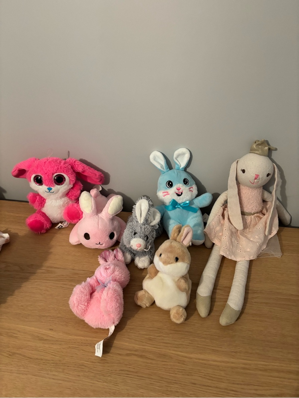 Plush Bunny Bundle - Pink, Blue, Gray, Cream